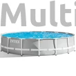 Kép 1/7 - Intex Prism Frame Premium Pool Set medence 4,57m vízforgatóval, létrával, takaróval, alátéttel