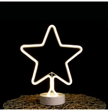 Csillag neonfényű ablakdísz