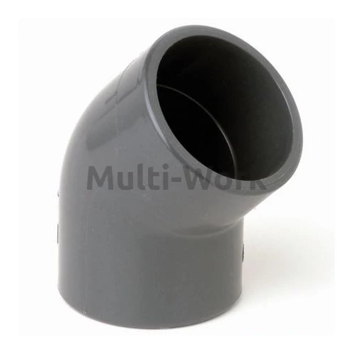 PVC könyök 45 fok 50 mm