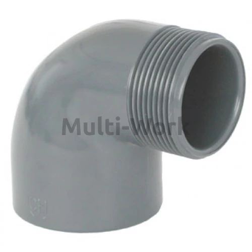 PVC kulsőmenetes könyök 90 fok D50