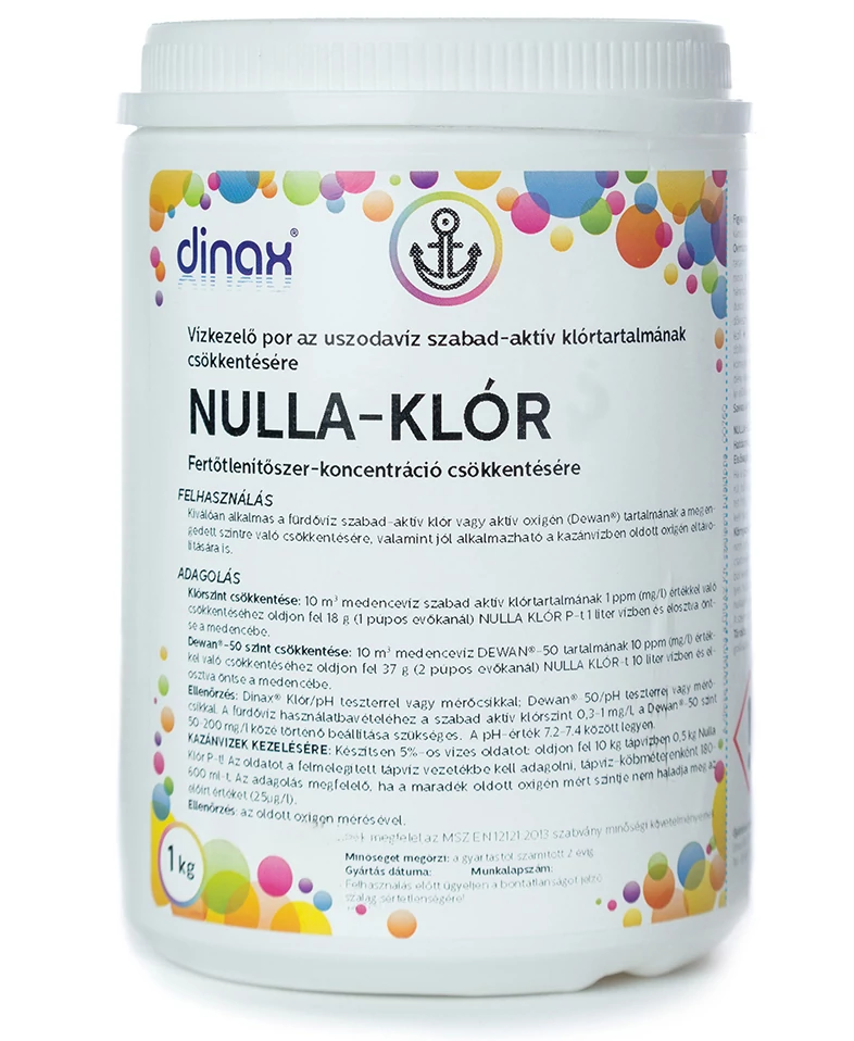 Dinax Nulla-klór klórtartalmat csökkentő granulátum 1kg